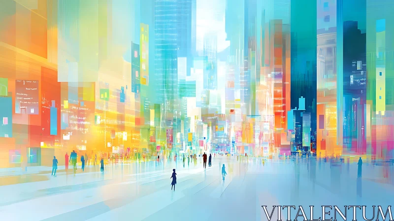 AI ART Colorful Modern Cityscape Art