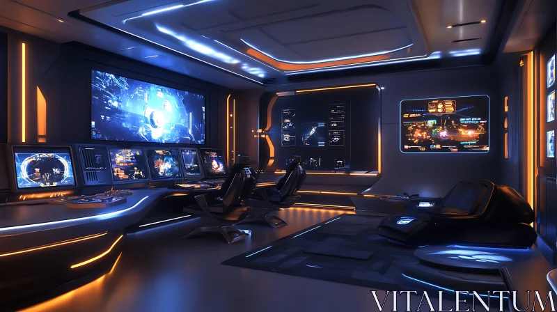 Advanced Tech Control Room AI Image