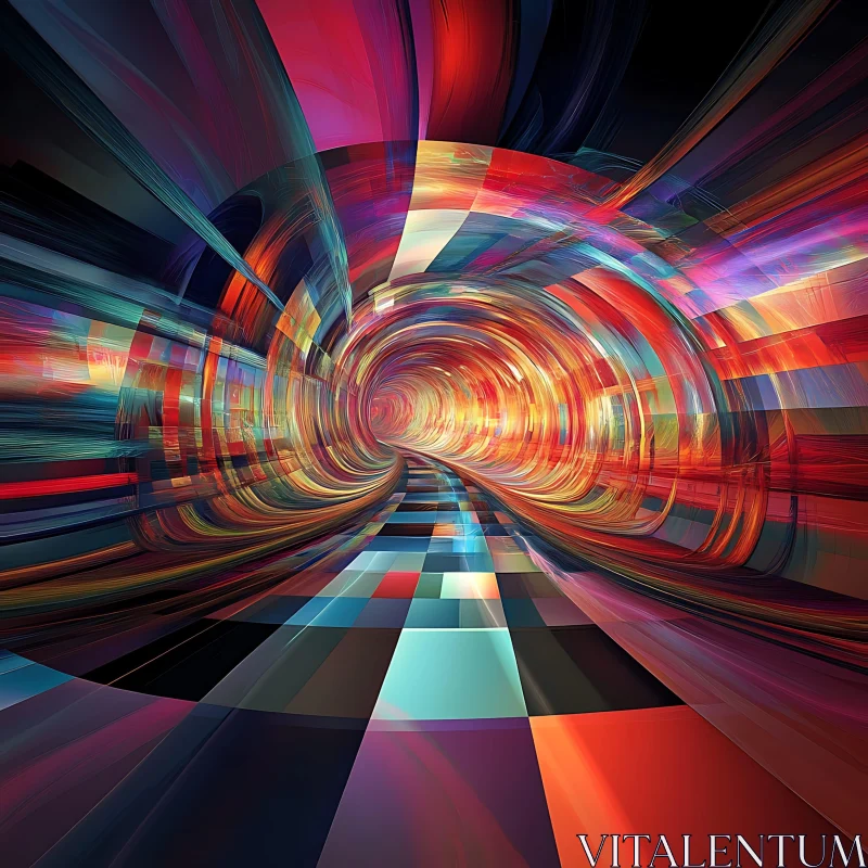 Vibrant Geometric Abstract Art AI Image