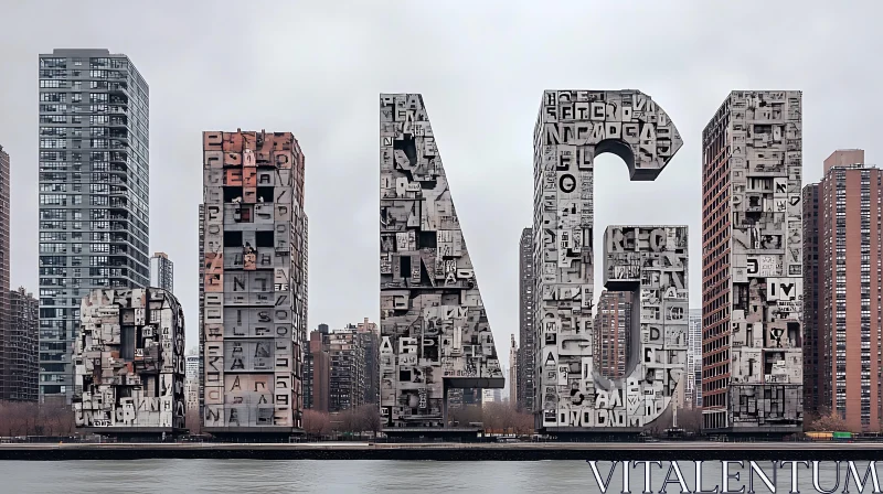 AI ART Urban Typography Architecture