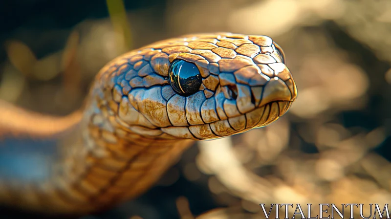 Intricate Snake Scale Close-Up AI Image