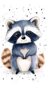 Cute Raccoon Painting