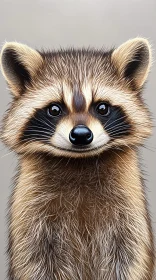 Wild Raccoon Close-Up