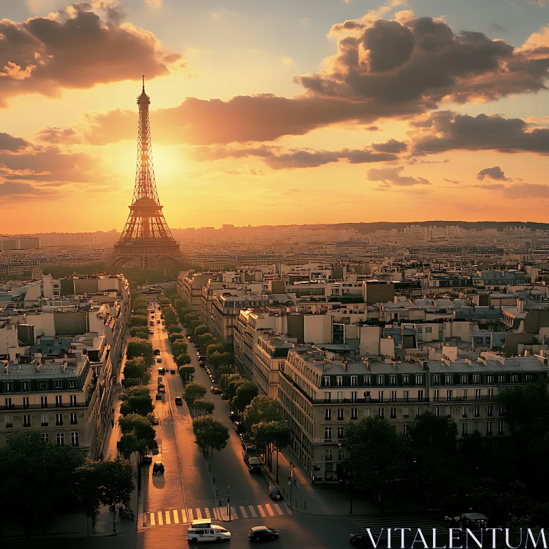 Serene Parisian Evening AI Image