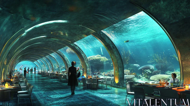 Subaquatic Dining Experience AI Image