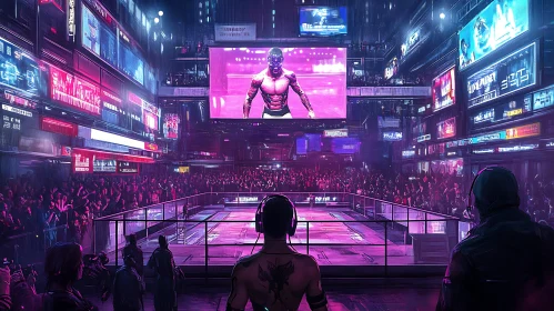 Cyberpunk City Arena Scene