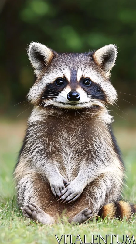 Wildlife Portrait of a Raccoon AI Image