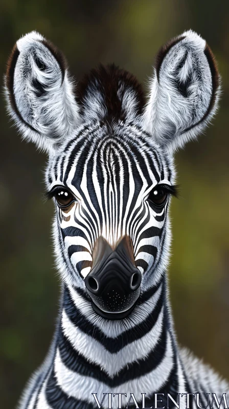 Zebra Close-Up with Striped Patterns AI Image