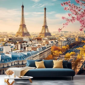 Paris Cityscape Featuring Eiffel Towers