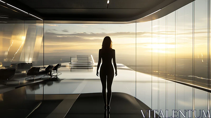 Modern Office Design at Sunset