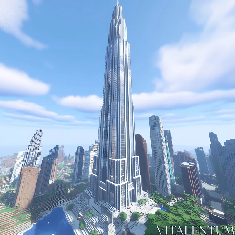 Digital Urban Skyline in Minecraft