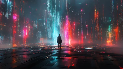 Neon Urban Sci-Fi Scene