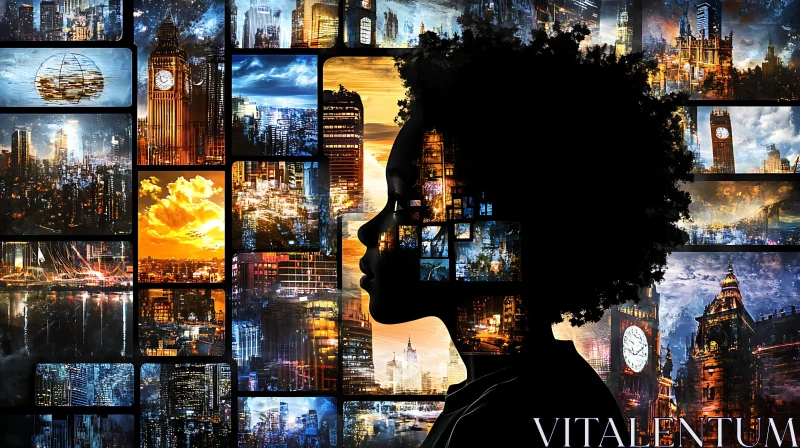 Urban Silhouette with Diverse Cityscapes