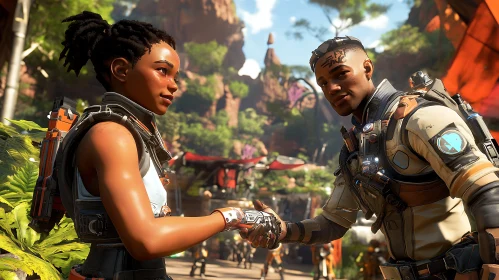 Technological Handshake in a Forest Outpost