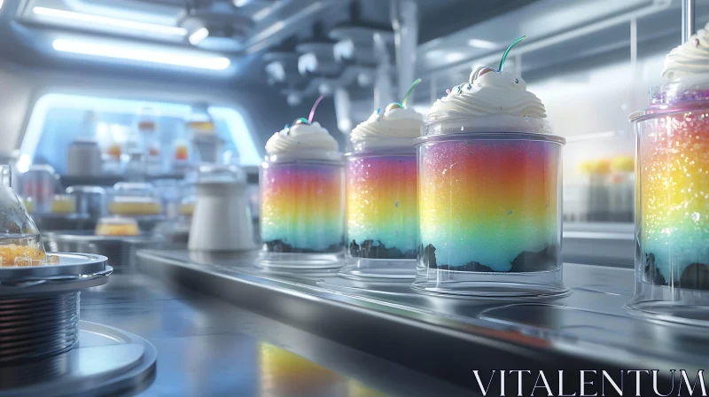 Colorful Culinary Creations in a Futuristic Kitchen
