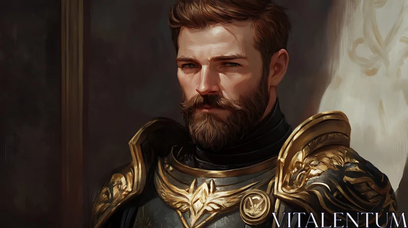Knight Portrait in Ornate Armor