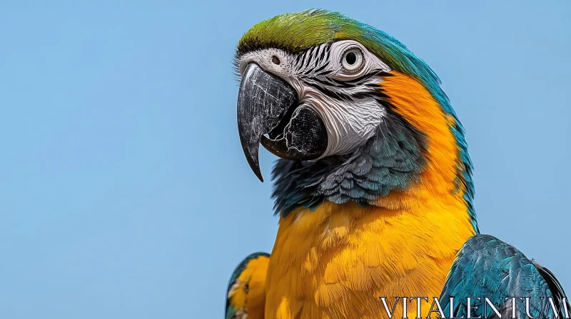 Colorful Parrot Close-Up AI Image