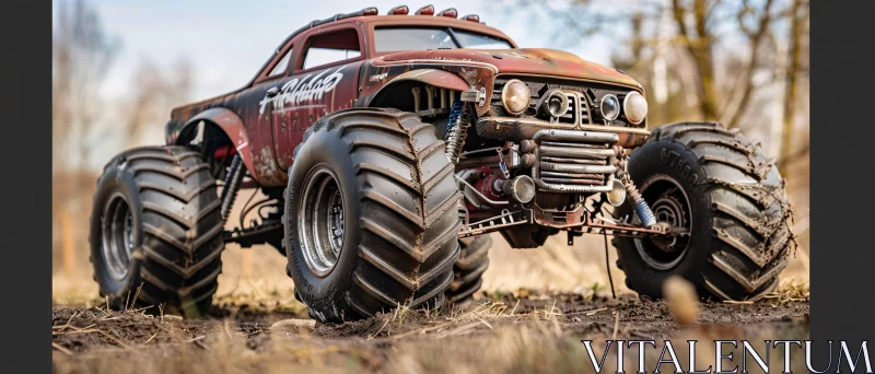 Off-road Monster Truck Displaying Thick Tires