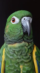 Exquisite Green Parrot Illustration