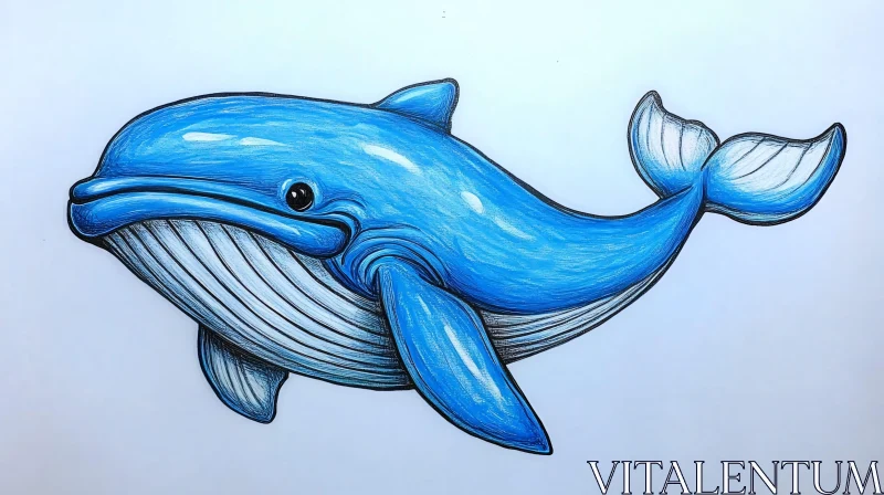 Blue Whale Cartoon Drawing