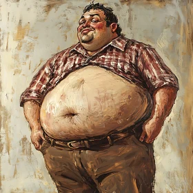 Portrait of a Man in Plaid