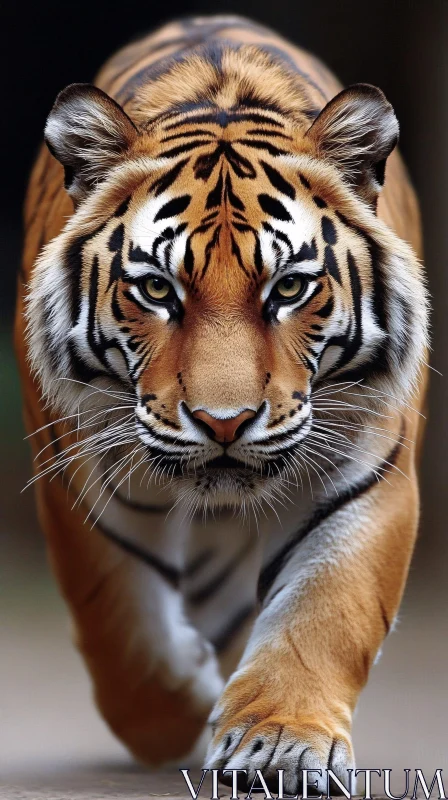 Tiger in Motion AI Image