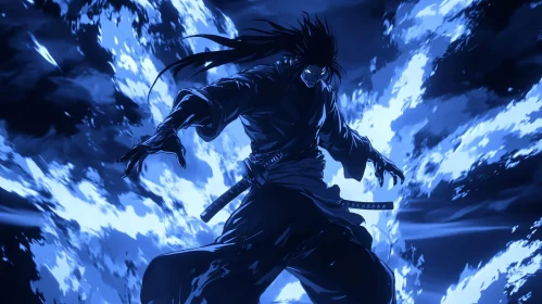 Intense Anime Samurai Art