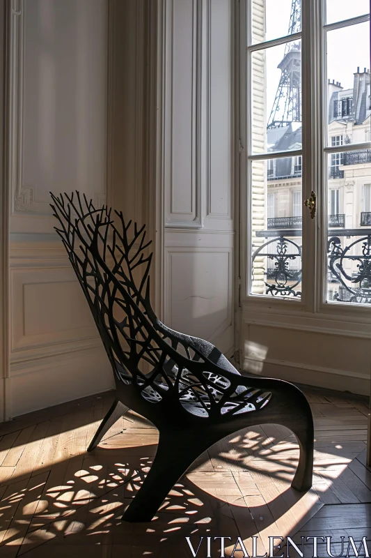 AI ART Artistic Chair in Paris Interior