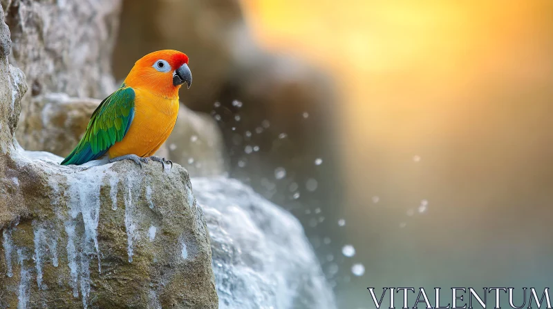 AI ART Vivid Parrot in Nature