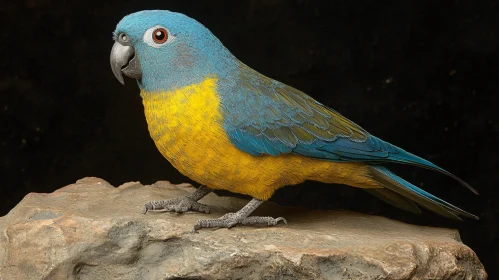 Vivid Parrot on Stone