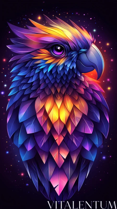 AI ART Vibrant Parrot Illustration