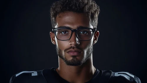 Focused Male Athlete with Eyewear - Detailed Portrait