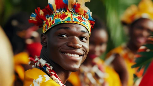 Joyful Cultural Celebration with Traditional Attire