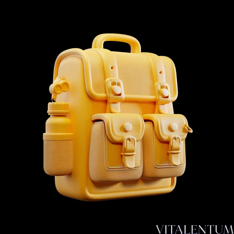 Modern Yellow Backpack Design AI Image