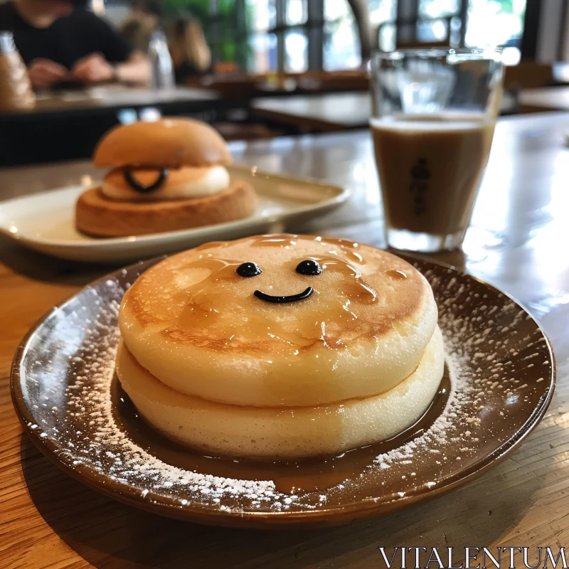 AI ART Delicious Pancakes and Coffee