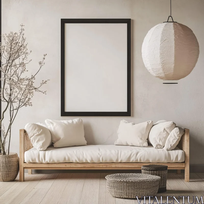 AI ART Serene Minimalist Living Space