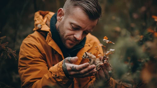 Intimate Moment with Squirrel in Nature