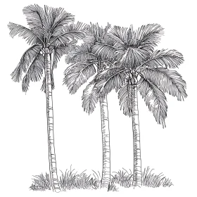 Intricate Palm Tree Illustration