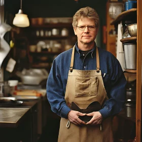 Culinary Expert in Organized Kitchen Environment