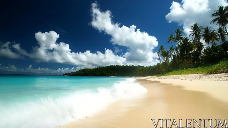 Idyllic Tropical Beachscape AI Image