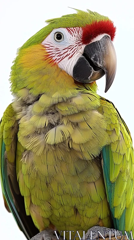 AI ART Colorful Parrot Close-Up