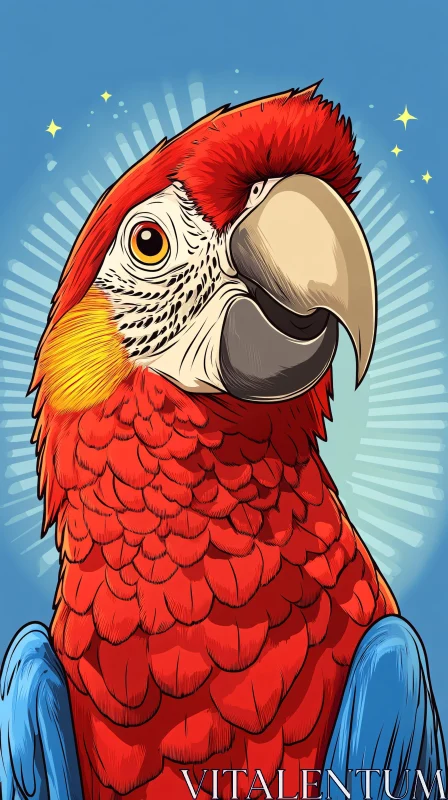 Vivid Parrot Art AI Image