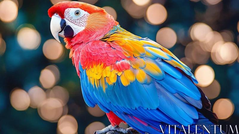 AI ART Multicolored Tropical Bird