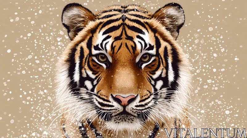 Majestic Tiger Detailed Wildlife Art AI Image