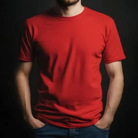 Vibrant Red Casual T-Shirt for Everyday Wear