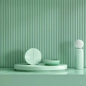 Minimalist Mint Monochrome Shapes