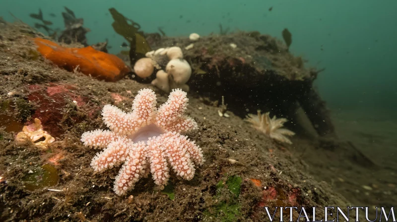 Vibrant Ocean Floor with Diverse Marine Life AI Image