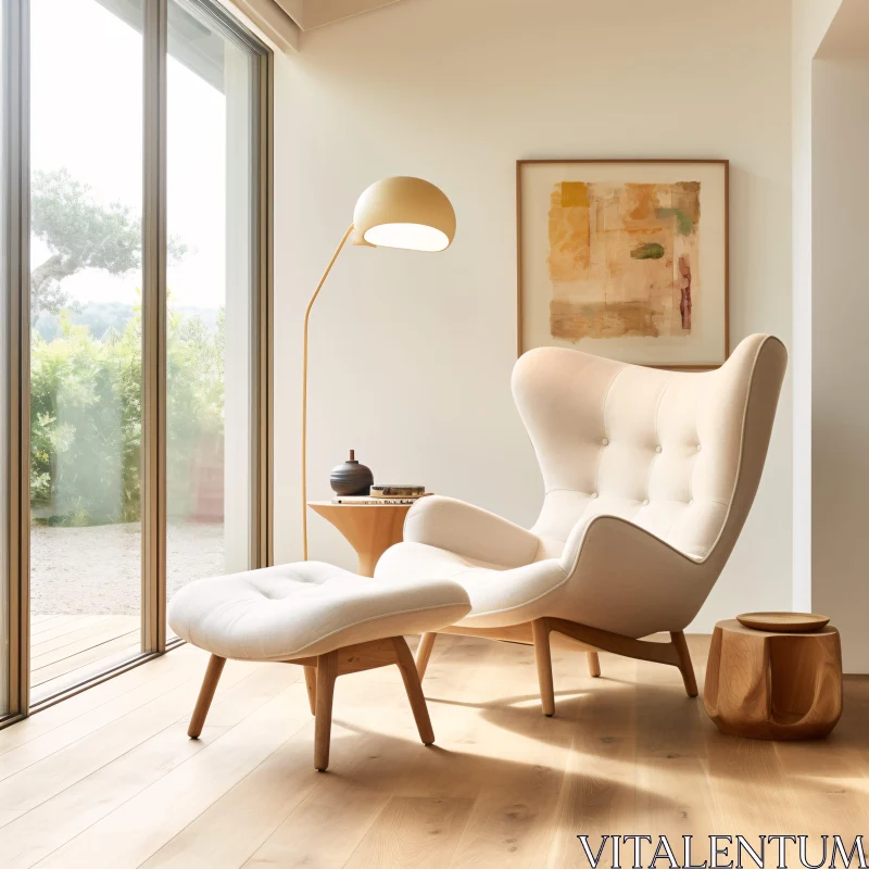 AI ART Elegant Scandinavian Lounge Space