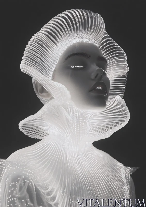 AI ART Modern Elegance in Sculptural Fashion