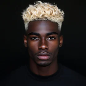 Captivating Dark-Skinned Man With Blonde Curls